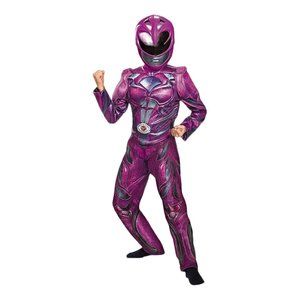 disguise pink power ranger size small 4-6 halloween costume with 2 masks.